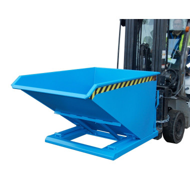 Tilting Container--Container tilting, painted, light blue