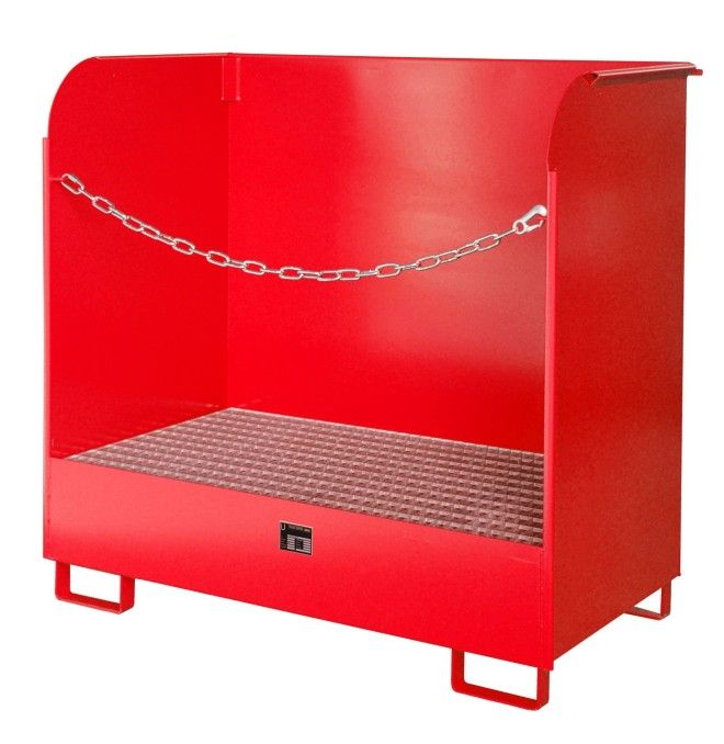 Hazardous material cabinets--Gas tank, painted, red fire