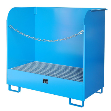 Hazardous material cabinets--Gas tank, painted, light blue