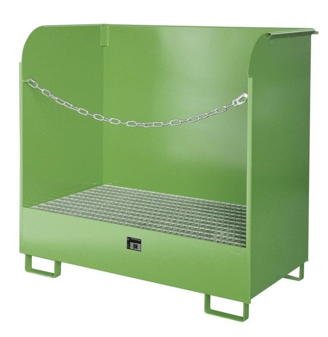 Hazardous material cabinets--Deposit gas cylinders, painted, green