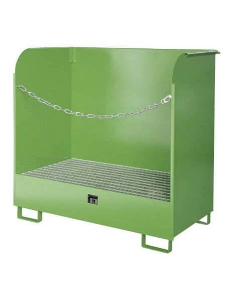 Hazardous material cabinets--Deposit gas cylinders, painted, green