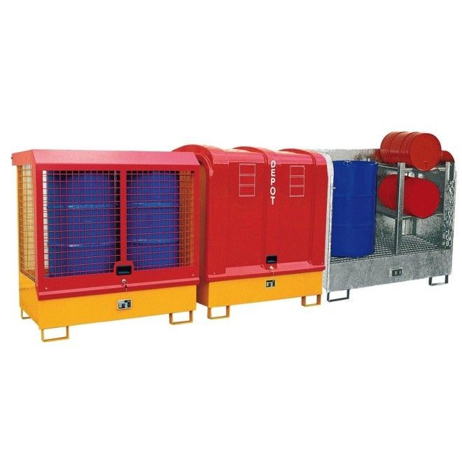 Hazardous material cabinets--Deposit gas cylinders, painted, green