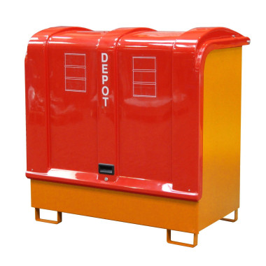 Gefahrstoffschränke-- Gasbombentank, lackiert, Orange gelb