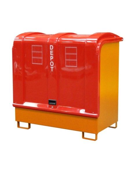 Armadi per materiali pericolosi--Gas bomb tank, dipinto, Arancione giallo