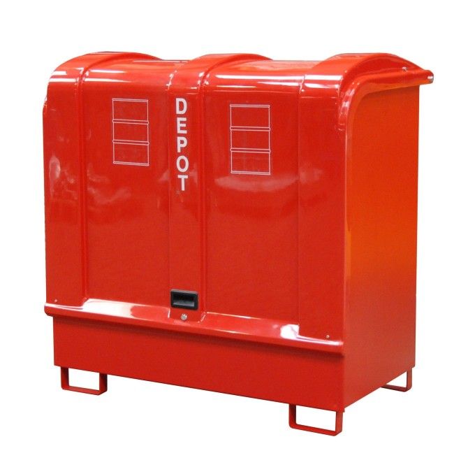 Armários para materiais perigosos--Gás tanque, pintado, fogo vermelho