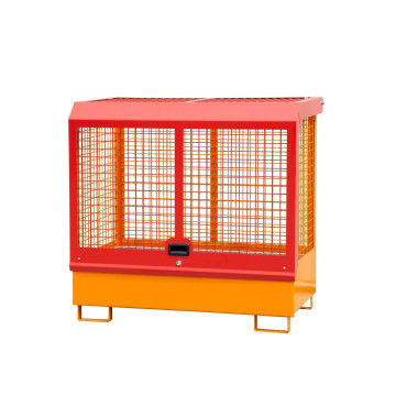 Hazardous material cabinets--Gas bomb tank, painted, Orange yellow