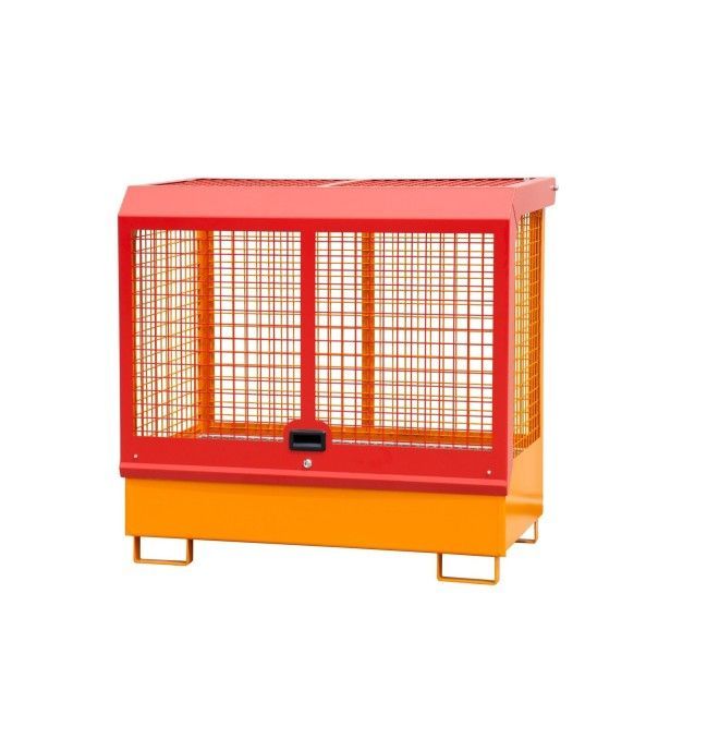 Gefahrstoffschränke-- Gasbombentank, lackiert, Orange gelb
