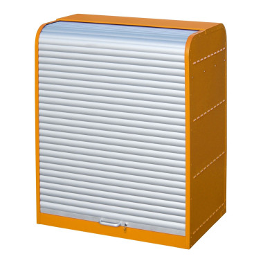 Hazardous material cabinets--Cabinet for hazardous materials with roller blind door, painted, yellow ...