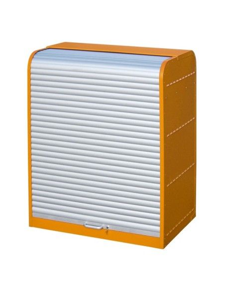 Hazardous material cabinets--Cabinet for hazardous materials with roller blind door, painted, yellow ...