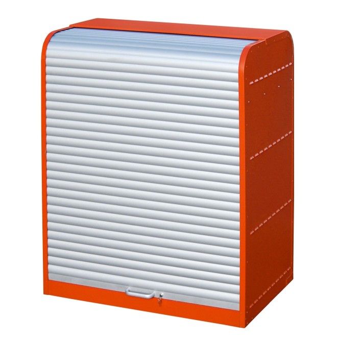 Armadi per materiali pericolosi--Credenza per materiali pericolosi con porta cieca a rullo, dipinto, fuoco rosso