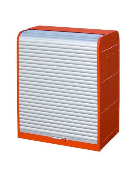 Armários para materiais perigosos--Armário para materiais perigosos com porta de rolo cego, pintado, chama vermelha