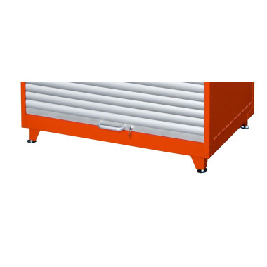 Armadi per materiali pericolosi--Credenza per materiali pericolosi con porta cieca a rullo, dipinto, topo grigio 2