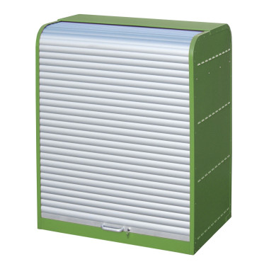 Hazardous material cabinets--Cabinet for dangerous materials with winding door, painted, green
