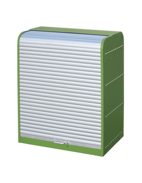 Hazardous material cabinets--Cabinet for dangerous materials with winding door, painted, green