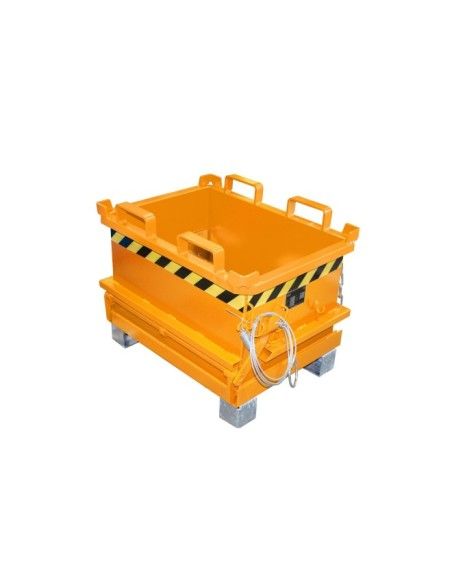 Kippbehälter--Minicontainer mit Faltbasis, lackiert, orange gelb