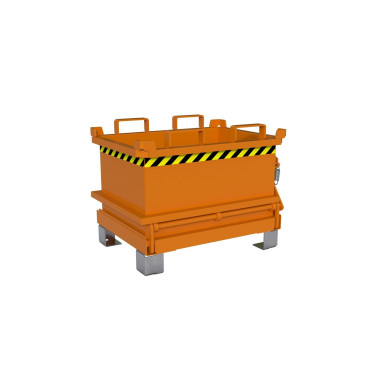 Contenitore Ribaltabile--Minicontainer con base pieghevole, verniciato, giallo arancio 2