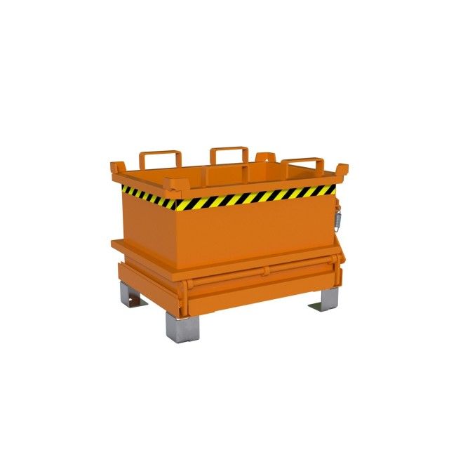 Bacs Basculants--Minicontainer avec base pliante, peint, jaune orange