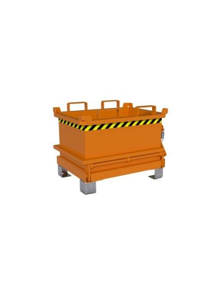 Contenitore Ribaltabile--Minicontainer con base pieghevole, verniciato, giallo arancio