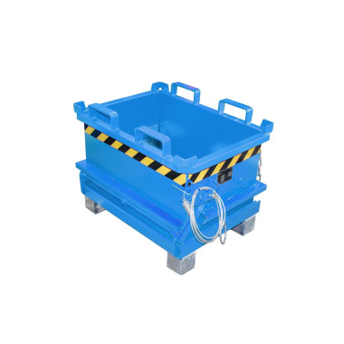 Bacs Basculants--Minicontainer avec base pliante, peint, bleu clair