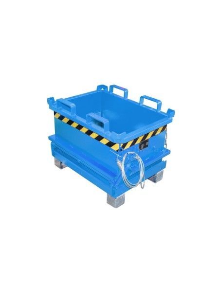 Recipiente Inclinável--Mini contêiner com base dobrável, pintado em azul claro