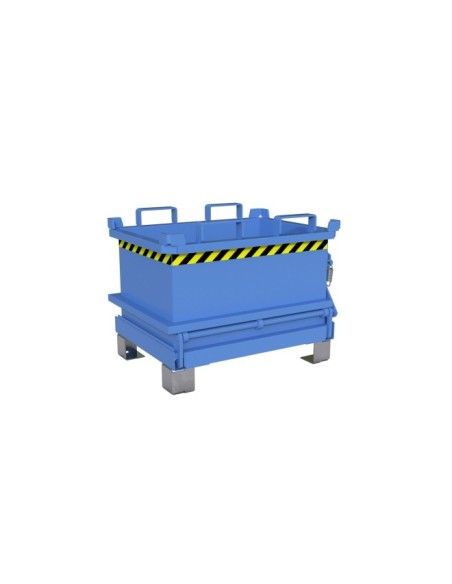 Contenitore Ribaltabile--Minicontainer con base pieghevole, dipinto, azzurro