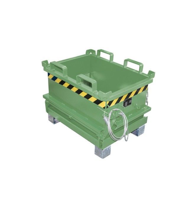 Tilting Container--Minicontainer with folding base, painted, green