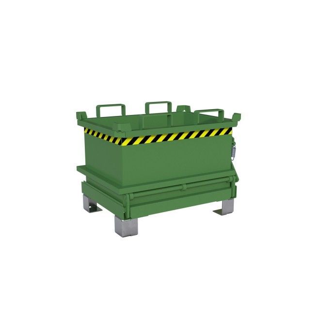 Tilting Container--Minicontainer with folding base, painted, green