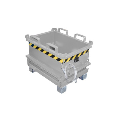 Contenitore Ribaltabile--Minicontainer con base pieghevole, verniciato, topo grigio