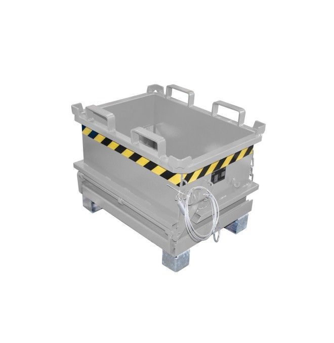 Tilting Container--Minicontainer with folding base, painted, gray mouse
