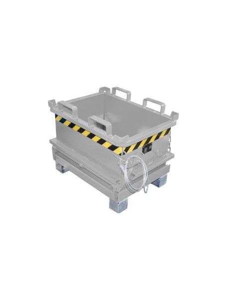 Bacs Basculants--Minicontainer avec base pliante, peint, souris grise