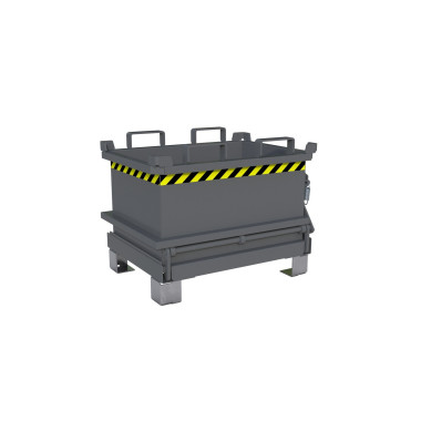 Tilting Container--Minicontainer with folding base, painted, gray mouse 2