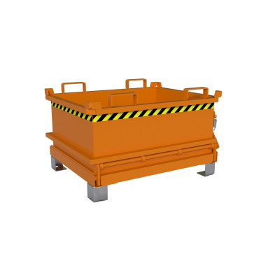 Recipiente Inclinável--Minicontainer com base dobrável, pintado, amarelo laranja 2