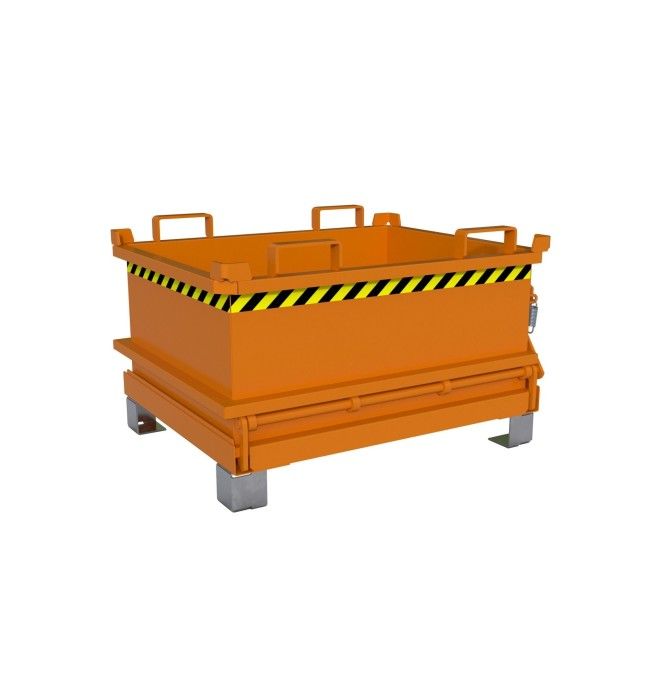 Tilting Container--Minicontainer with folding base, painted, orange yellow