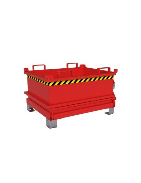 Kippbehälter--Minibehälter mit Klappboden, lackiert, feuerrot