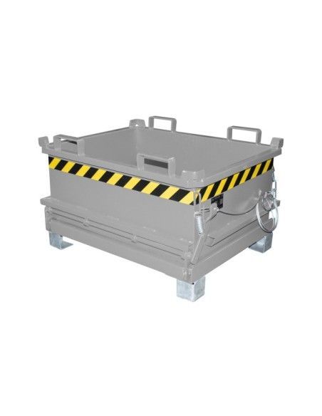 Recipiente Inclinável--Minicontainer com base dobrável, pintado, mouse cinza