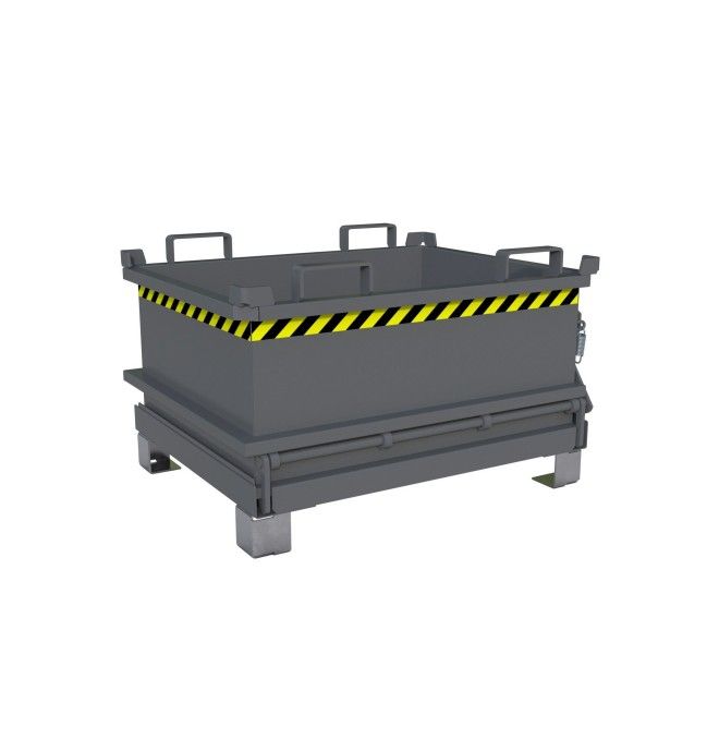 Tilting Container--Minicontainer with folding base, painted, gray mouse