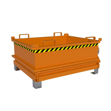 Contenitore Ribaltabile--Minicontainer con base pieghevole, verniciato, giallo arancio