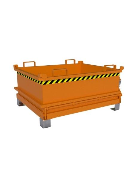 Tilting Container--Minicontainer with folding base, painted, orange yellow