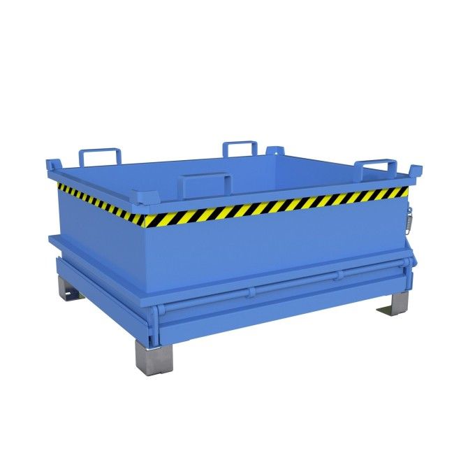 Bacs Basculants--Minicontainer avec base pliante, peint, bleu clair