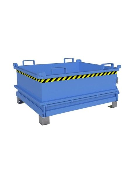 Bacs Basculants--Minicontainer avec base pliante, peint, bleu clair