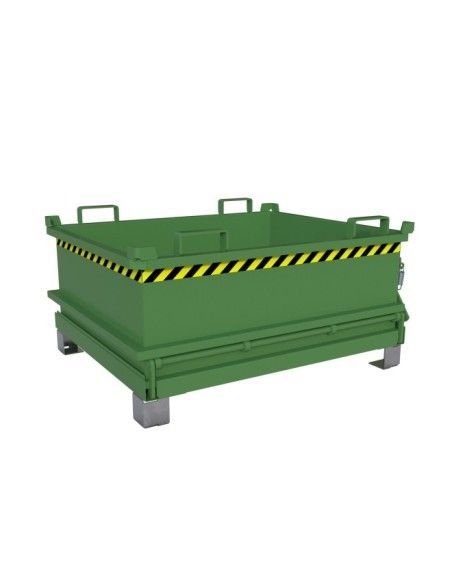 Bacs Basculants--Minicontainer avec base pliante, peint, vert