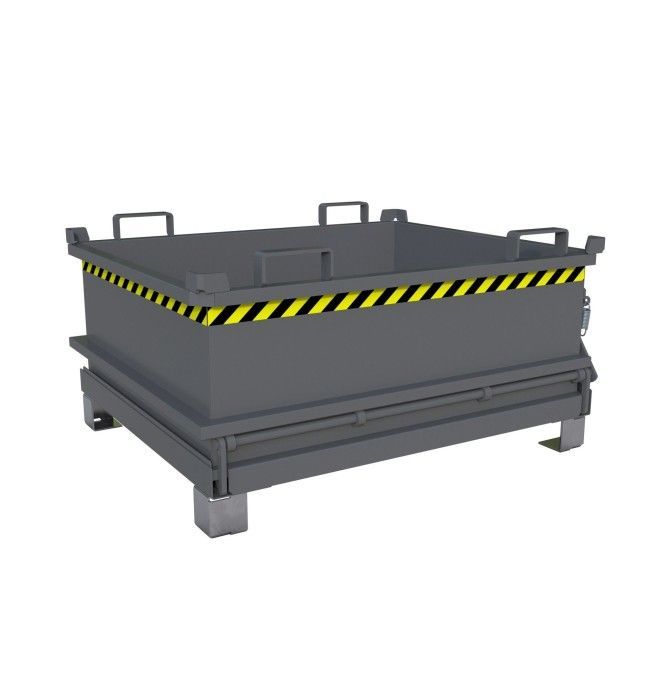 Tilting Container--Minicontainer with folding base, painted, gray mouse