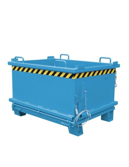 Bacs Basculants--Conteneur avec Drop Away base, peint, bleu clair