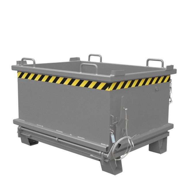 Kippbehälter--Container mit faltbasis, lackiert, graue maus