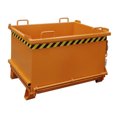 Recipiente Inclinável--Recipiente com gota Longa base, pintado, amarelo laranja