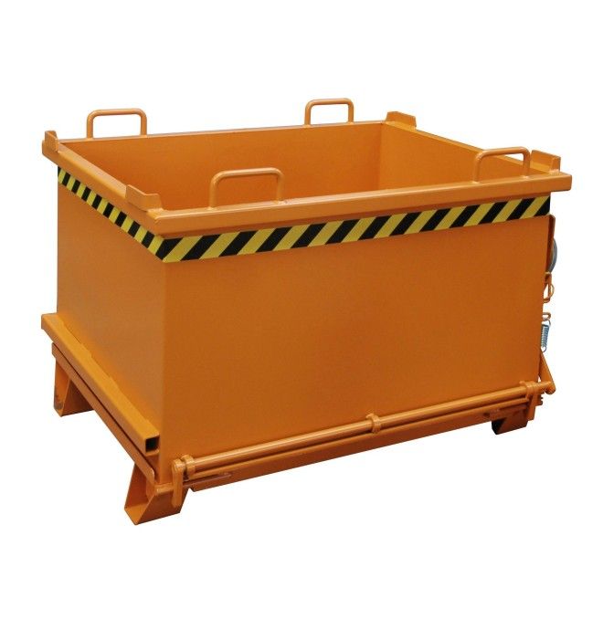 Kippbehälter--Container mit Tropfen Away-Basis, lackiert, orange gelb