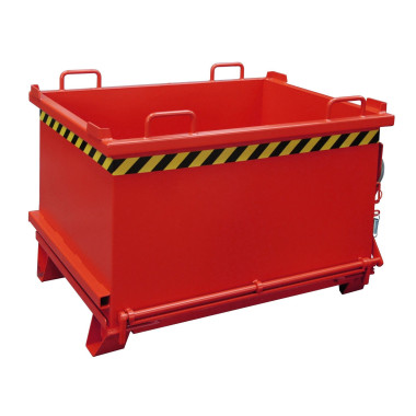 Tilting Container--Container with Drop Away base, painted, red fire