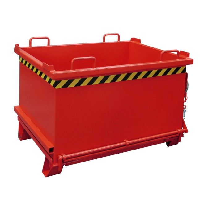 Tolvas--Contenedor con base Drop Away, pintado, rojo fuego