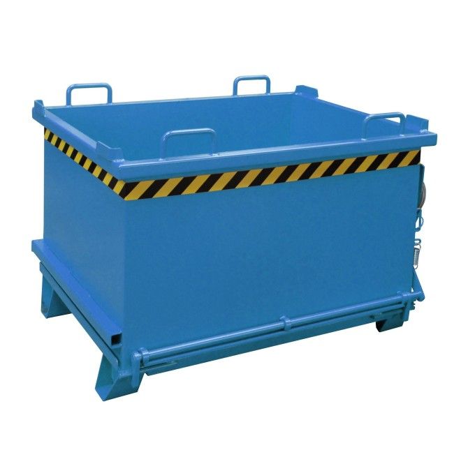 Contenitore Ribaltabile--Contenitore con base pieghevole, verniciato, azzurro