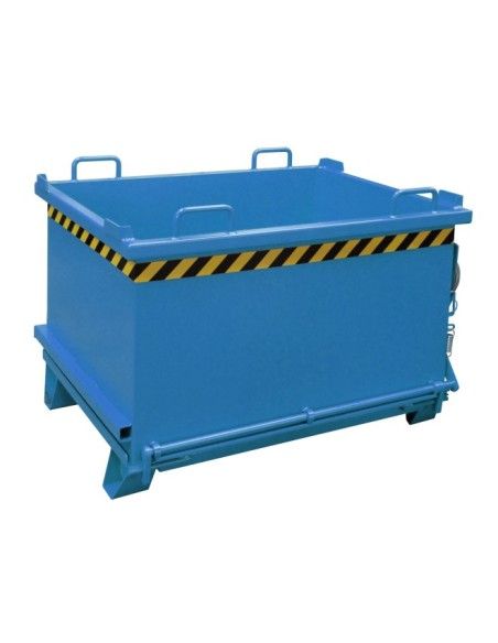 Tilting Container--Container with folding base, painted, light blue